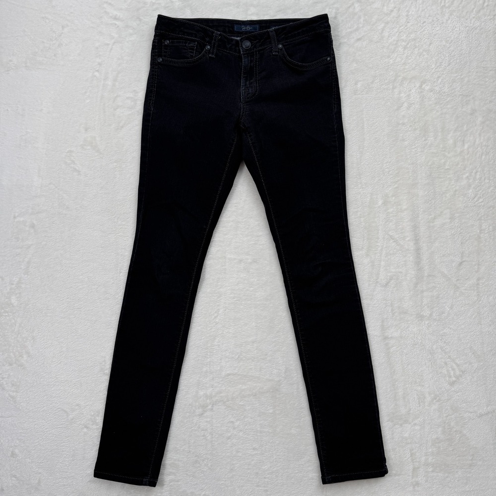 Jessica Simpson Forever Skinny‎ Jeans Womens 28 Black Denim Mid Rise Stretch